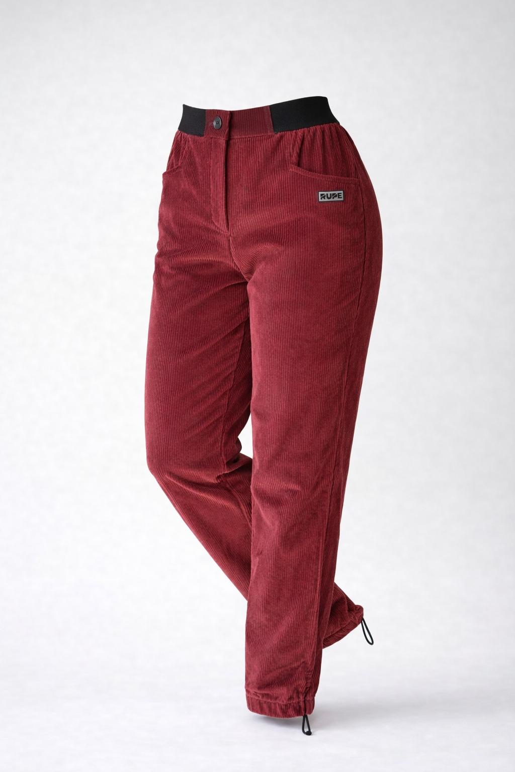 Pantalone Velluto RILA Donna - Colore Bordeaux - Vista Frontale - Rupe