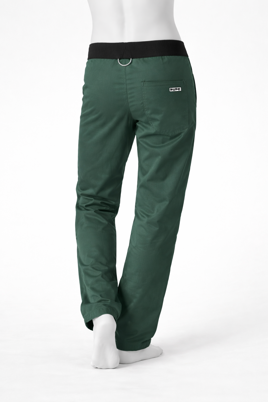 pantalone arrampicata cotone verde back view