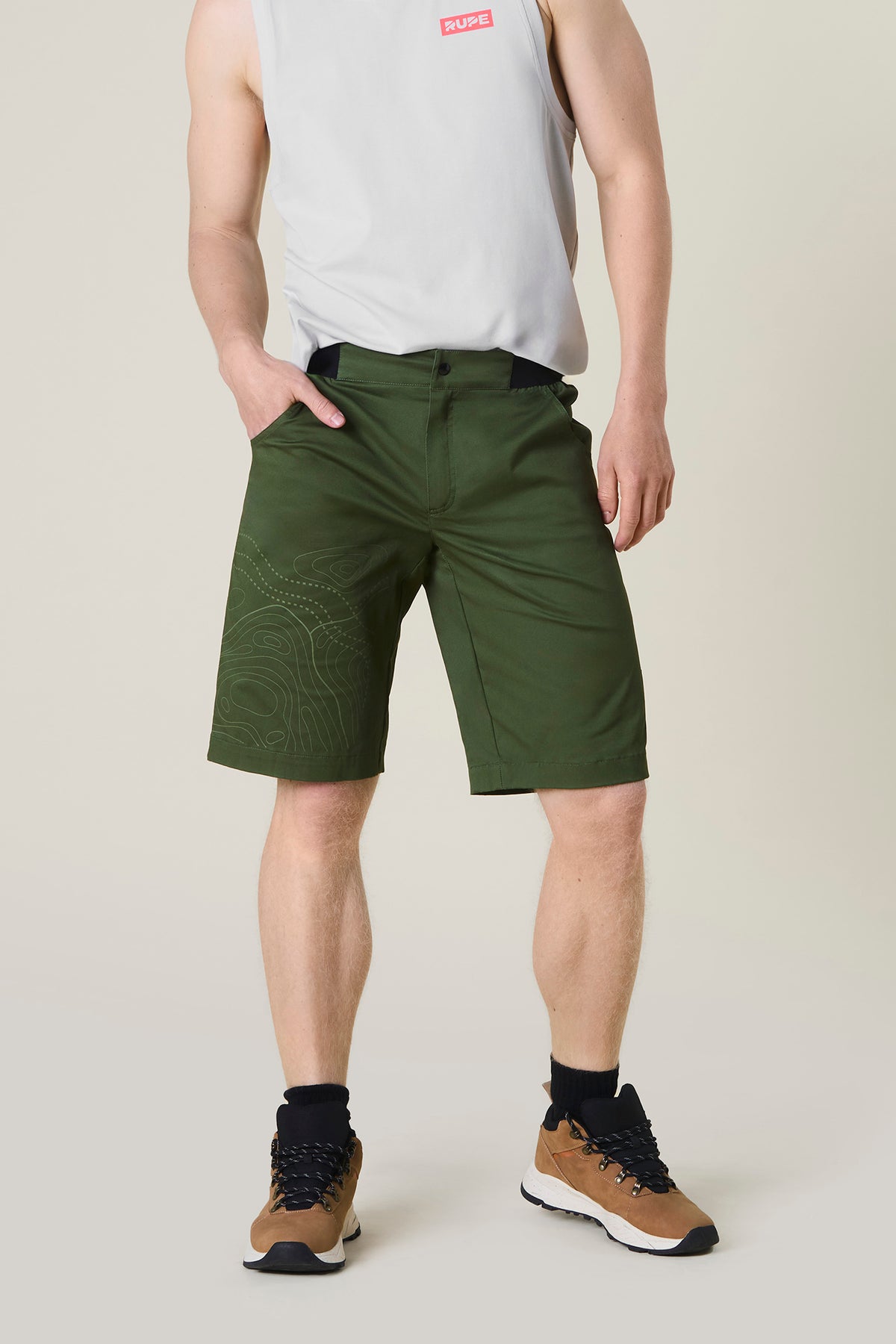 Kurze Kletterhose Karakorum Grün - Herren