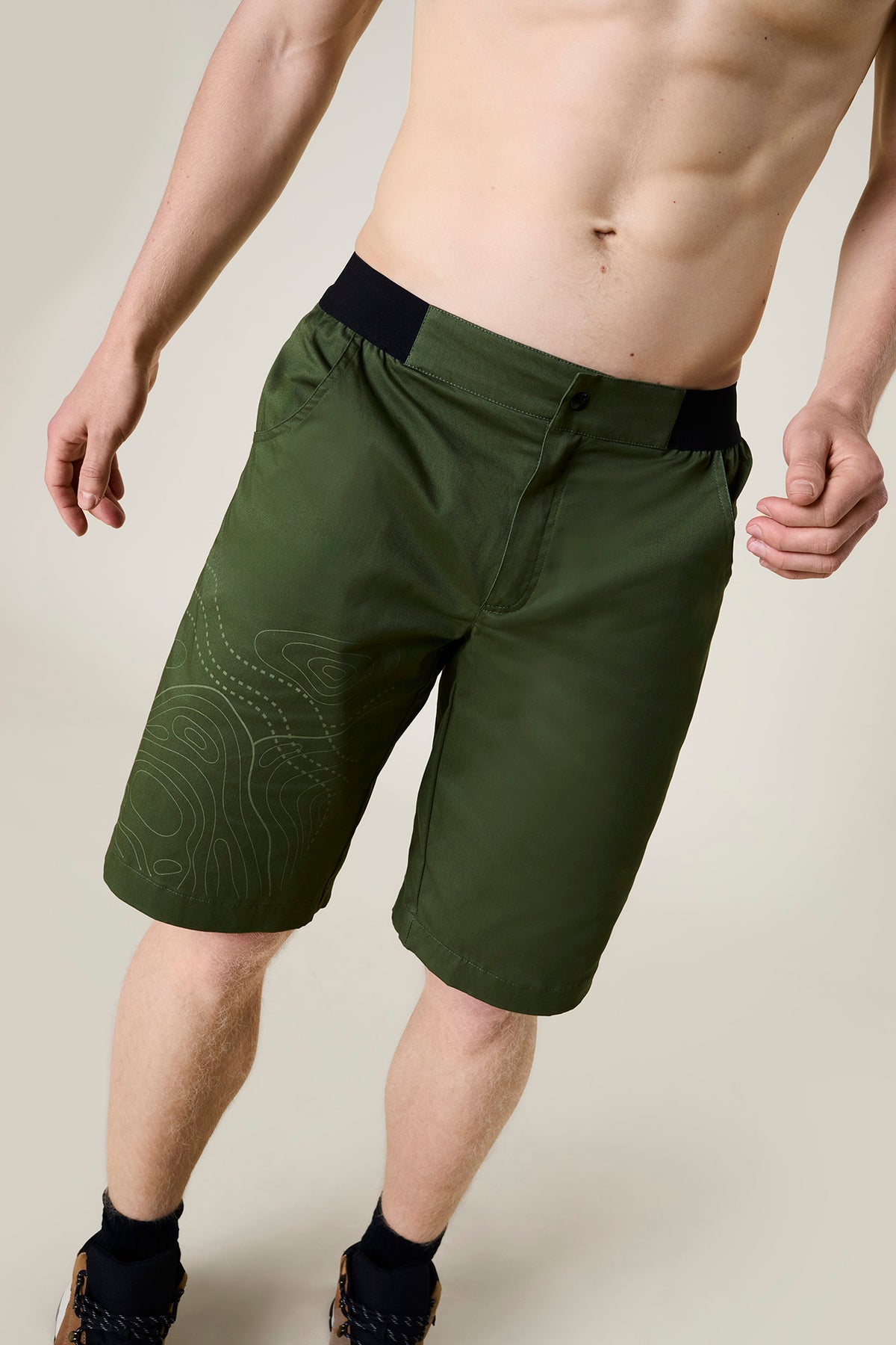 Kurze Kletterhose Karakorum Grün - Herren