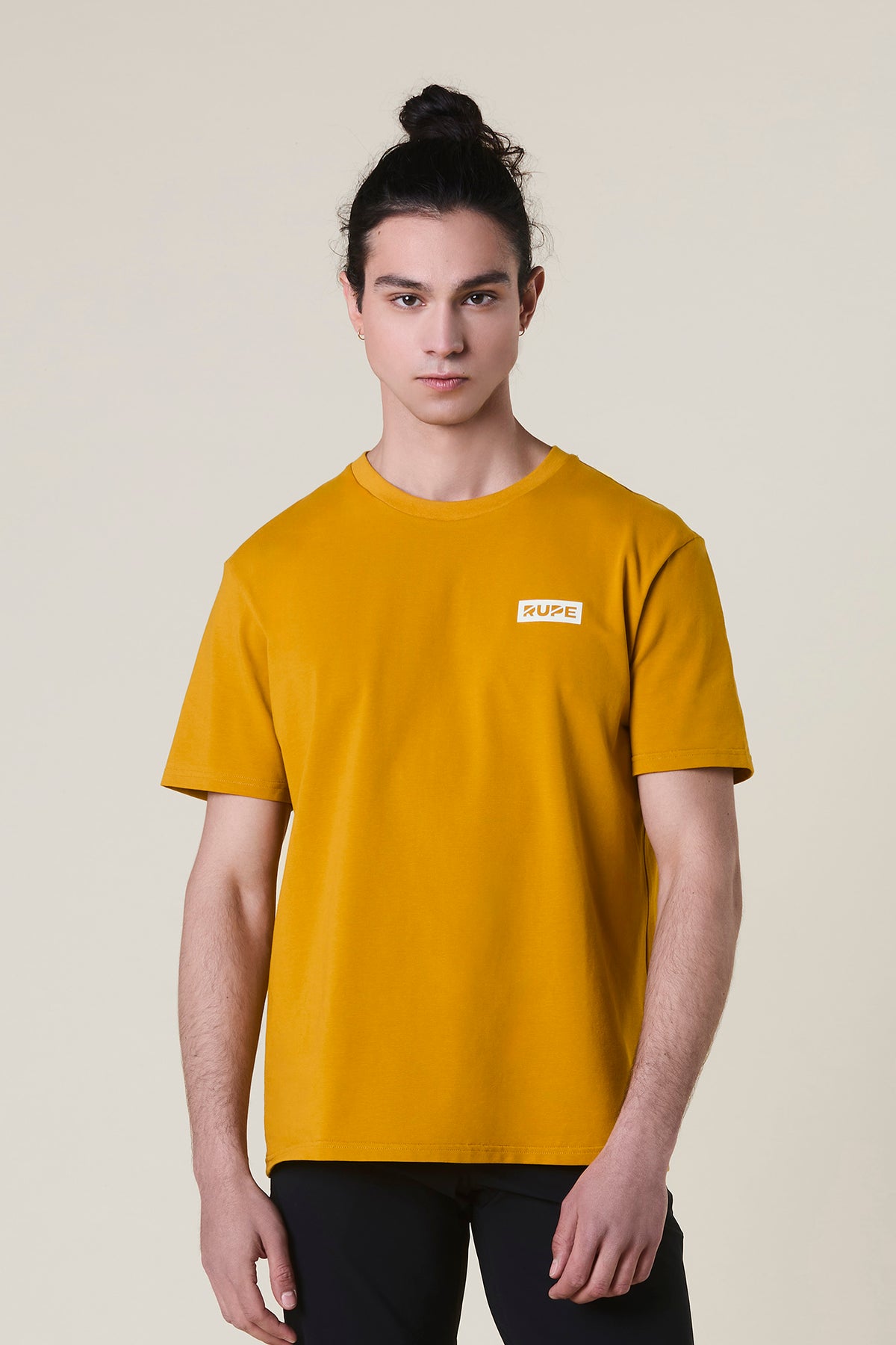 T-Shirt aus Baumwolle – Herren – Mustard