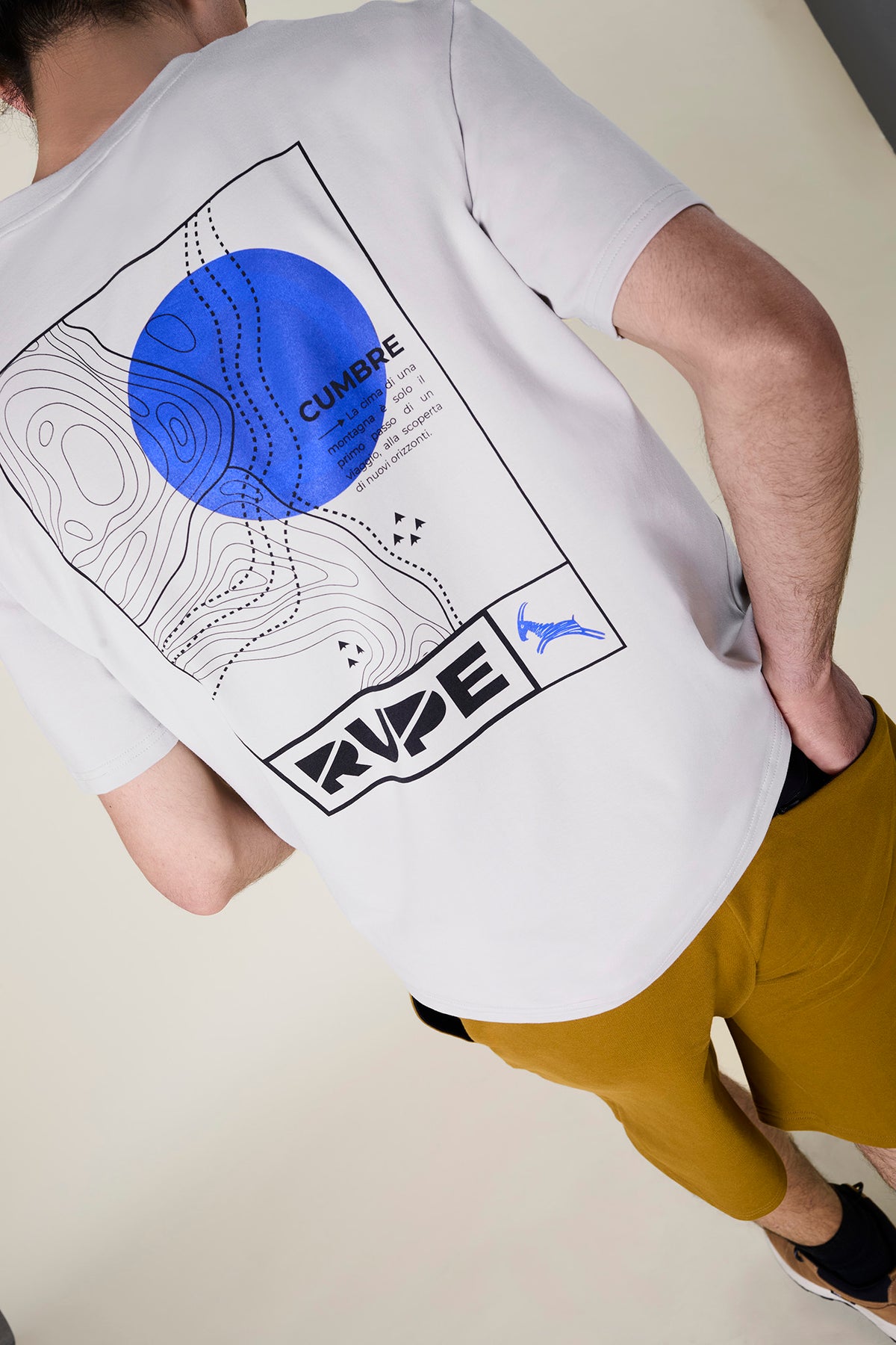 Herren-T-Shirt aus Baumwolle - Hellgrau