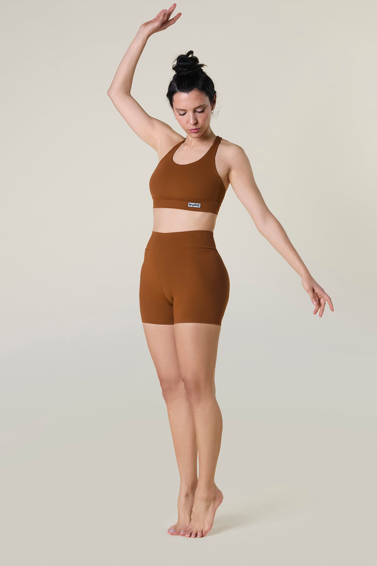 Women's Short Leggings - Caramel Cafè