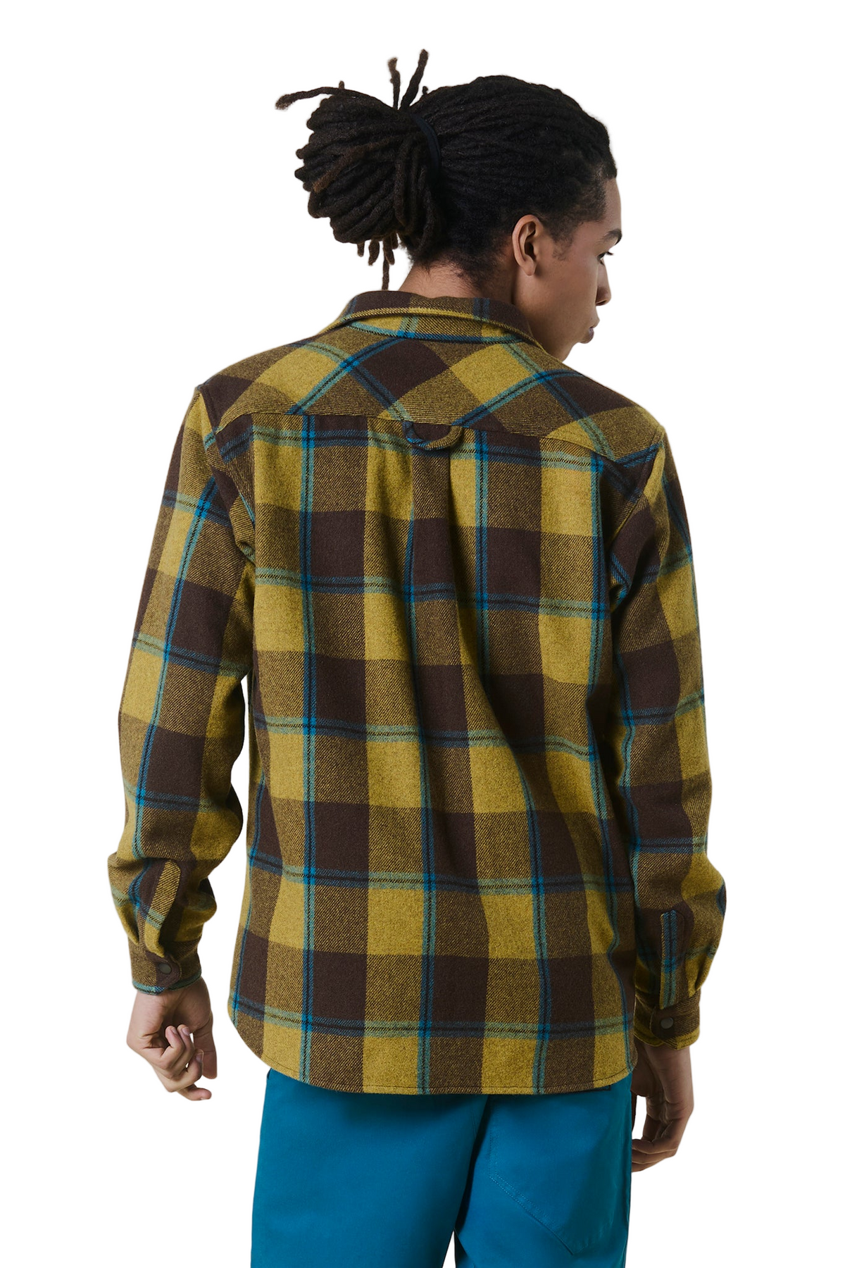 Karo-Overshirt aus Wollflanell – Unisex – Brown
