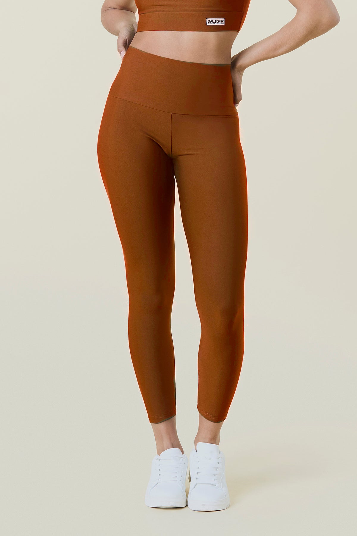 Sport-Leggings mit hohem Bund – Damen