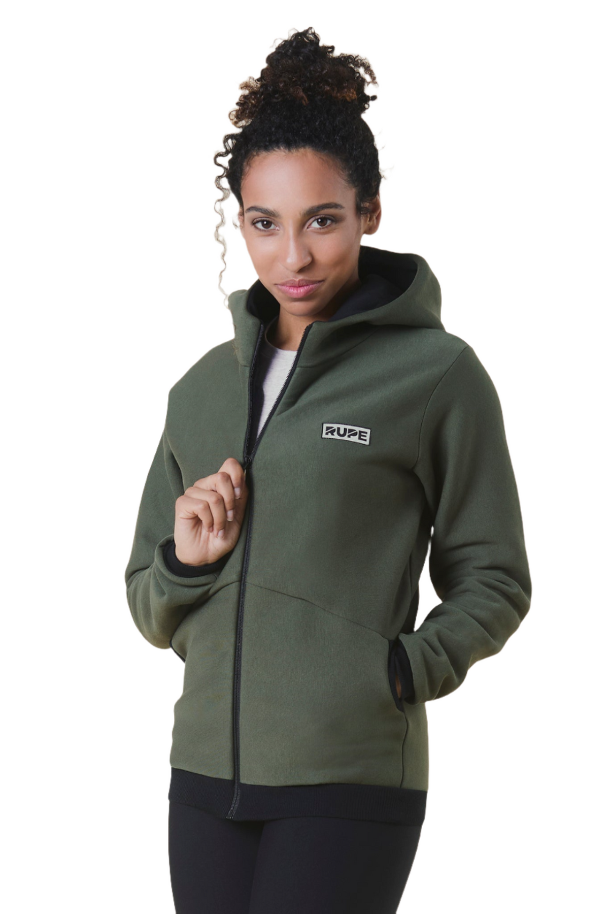 CRACK – Zip-Hoodie – Damen – Army Green