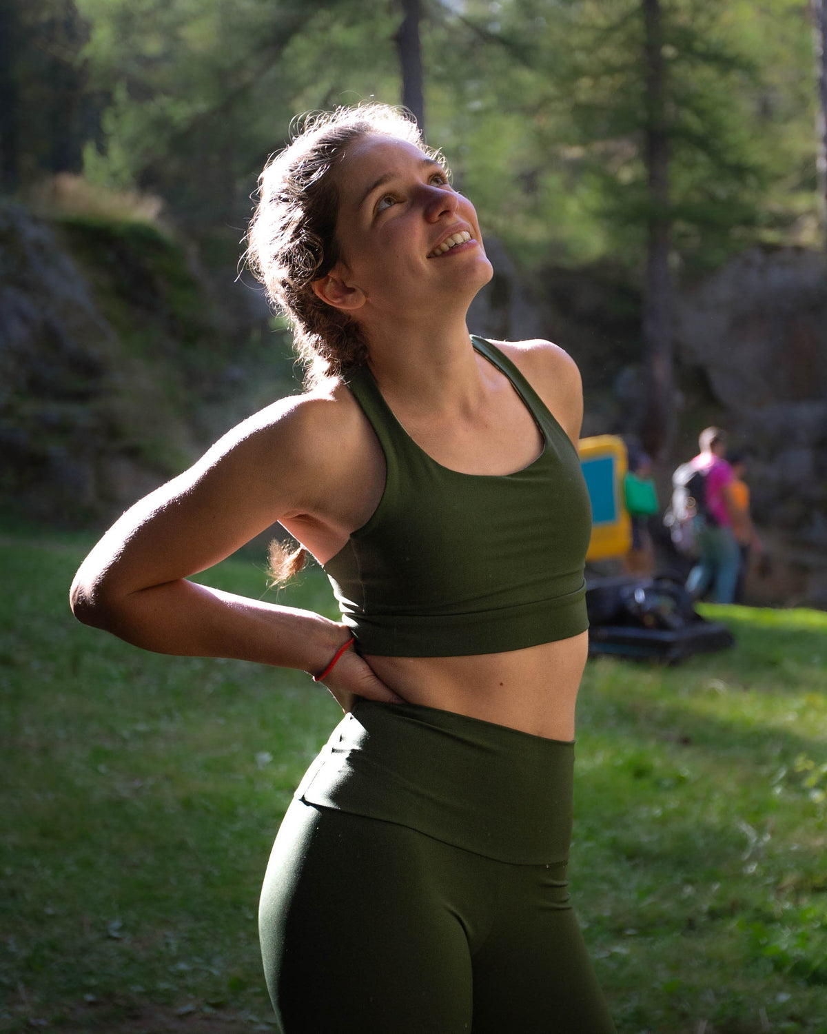 Sport-Leggings mit hohem Bund – Damen