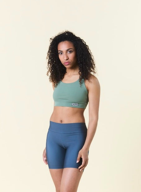 Kurze Damen-Leggings im Shorts-Stil – Petrol