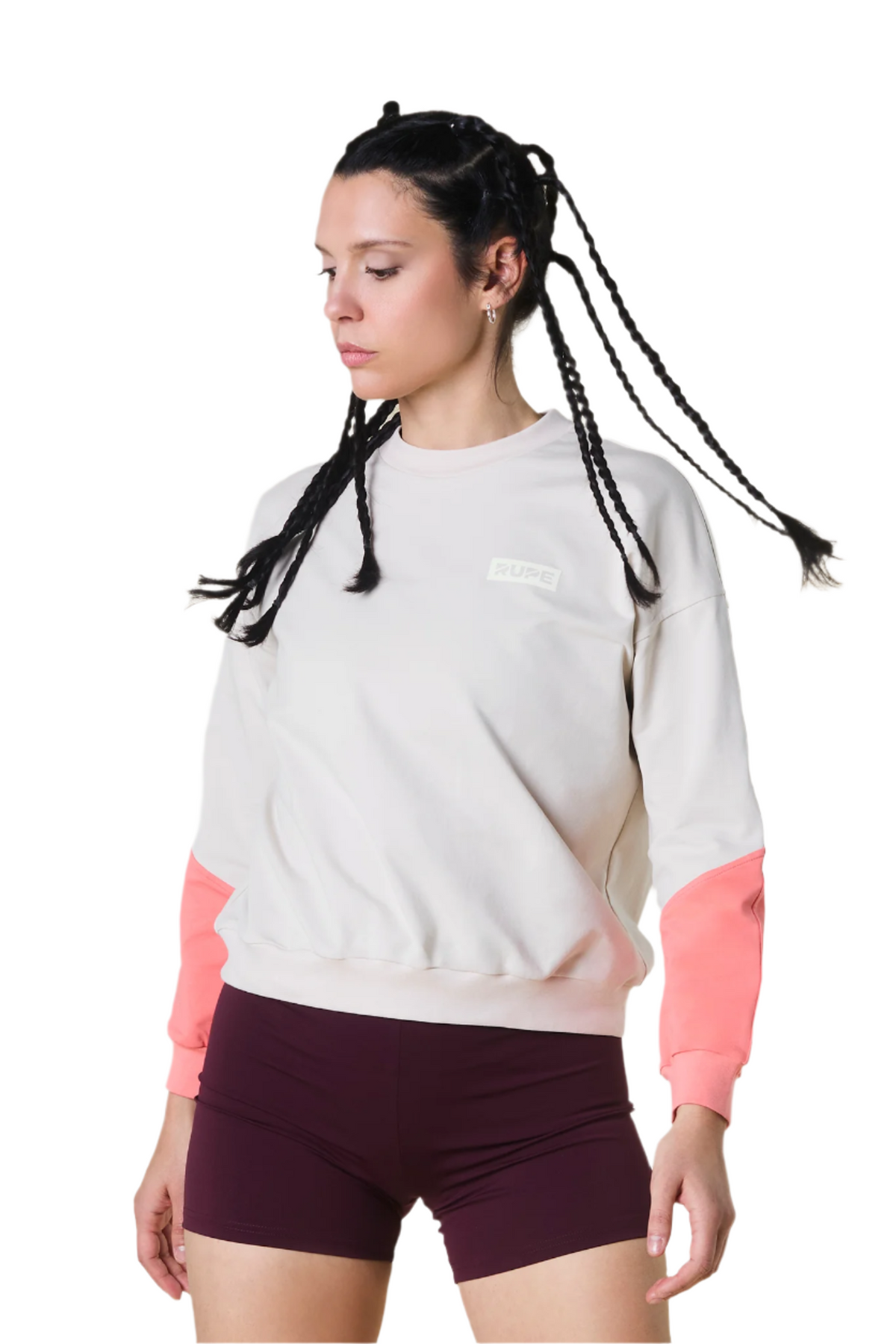 Lightweight women's sweatshirt in two colors Light Sand Peach