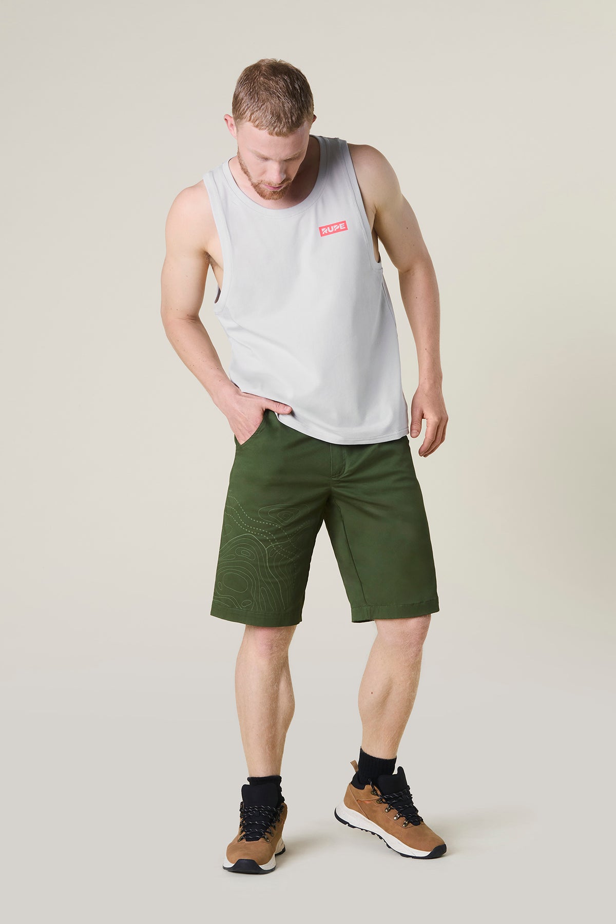 Kurze Kletterhose Karakorum Grün - Herren
