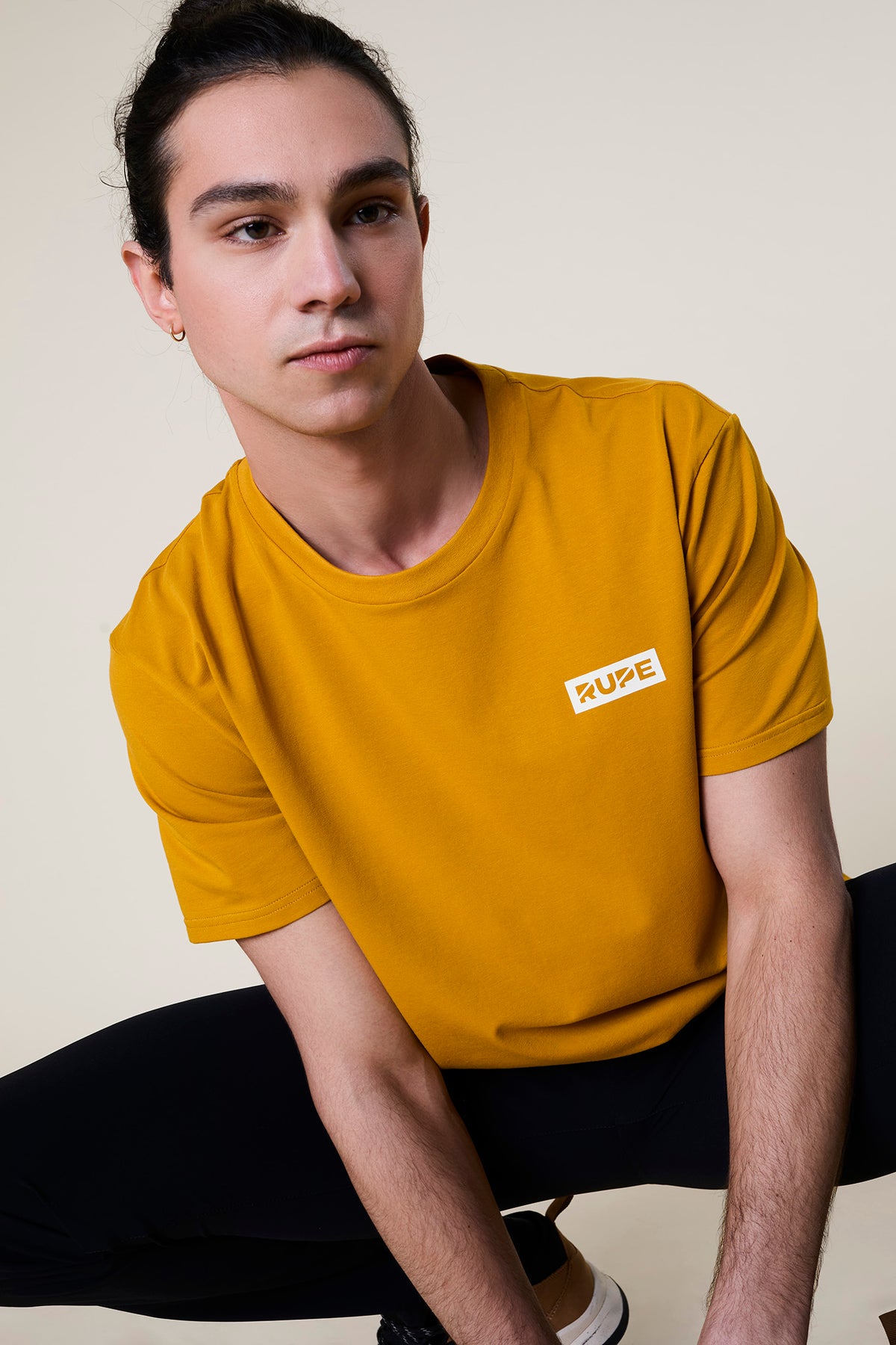 T-Shirt aus Baumwolle – Herren – Mustard