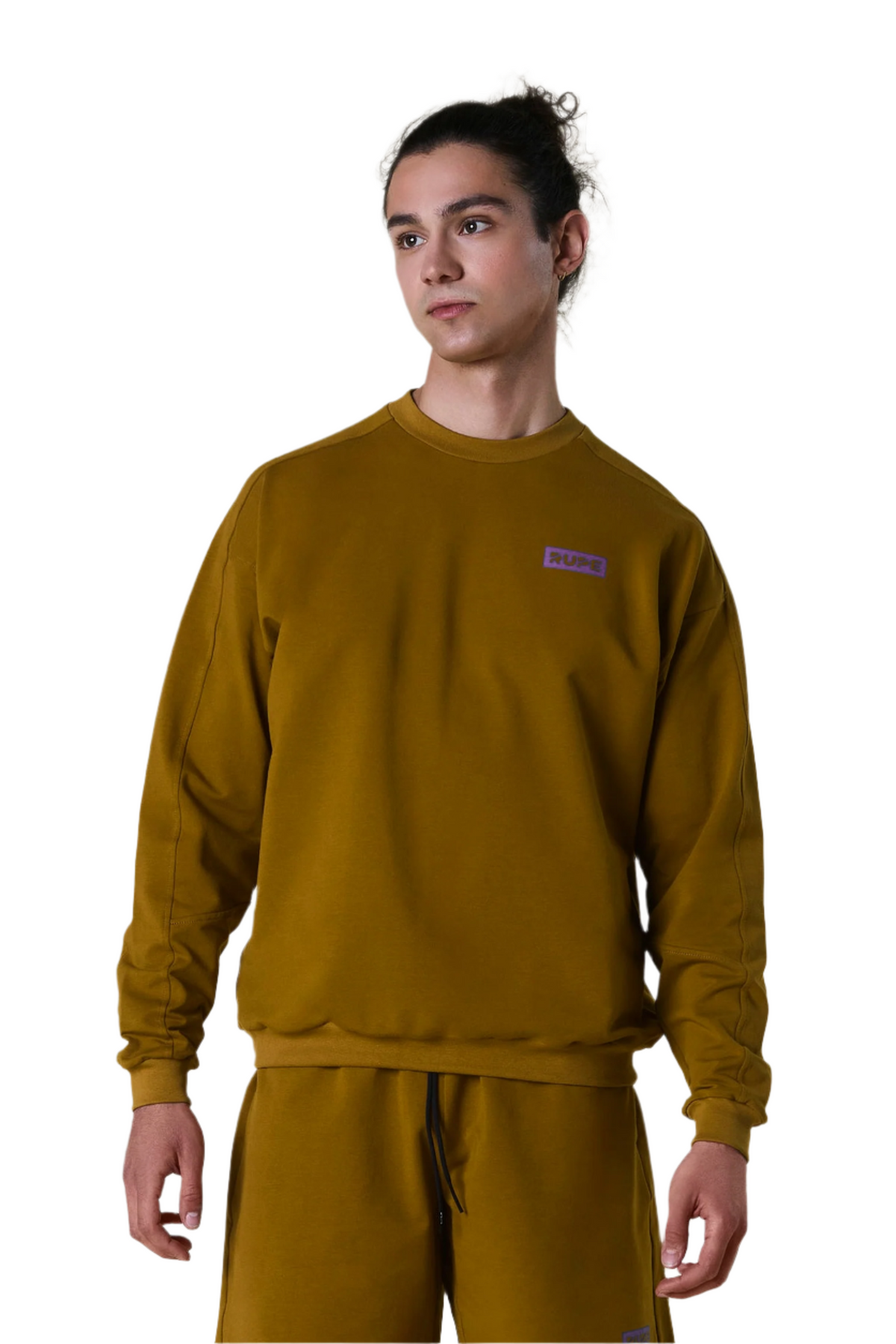 Leichtes Herren-Sweatshirt – Olive Green Lilla