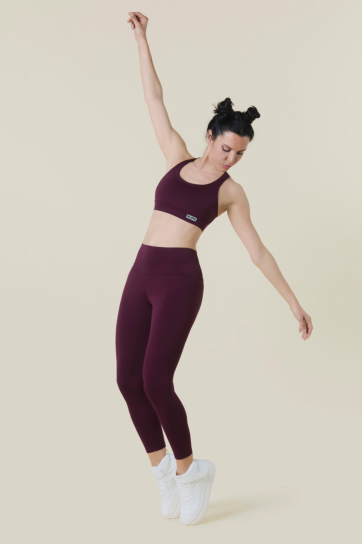 Sport-Leggings mit hohem Bund – Damen