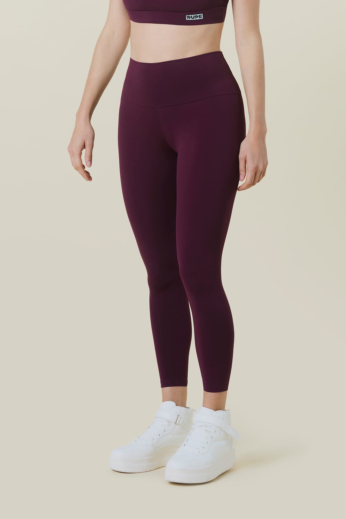 Sport-Leggings mit hohem Bund – Damen
