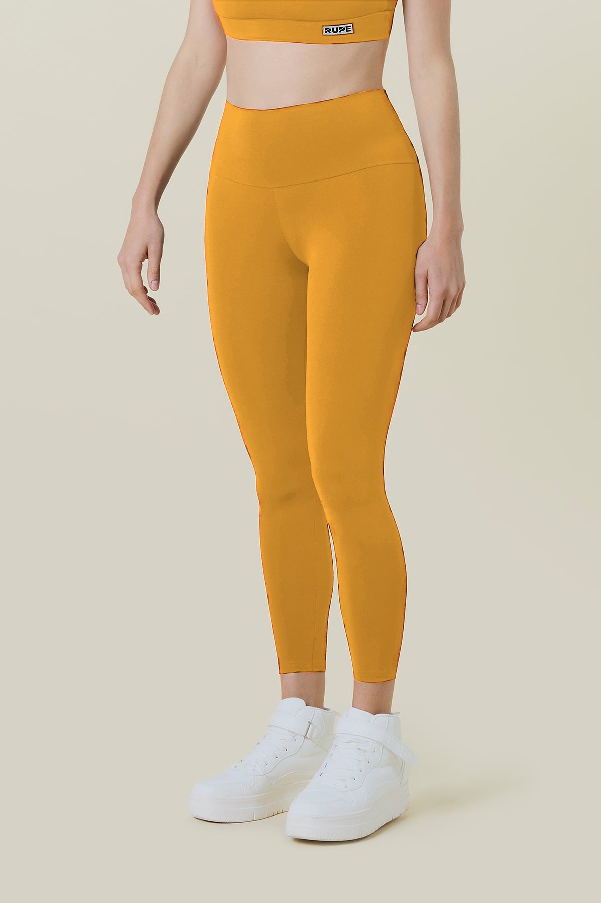 Sport-Leggings mit hohem Bund – Damen