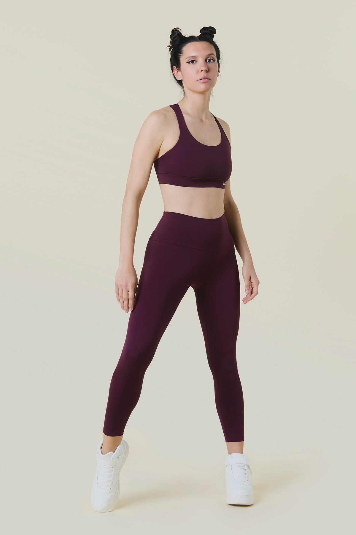 Sport-Leggings mit hohem Bund – Damen