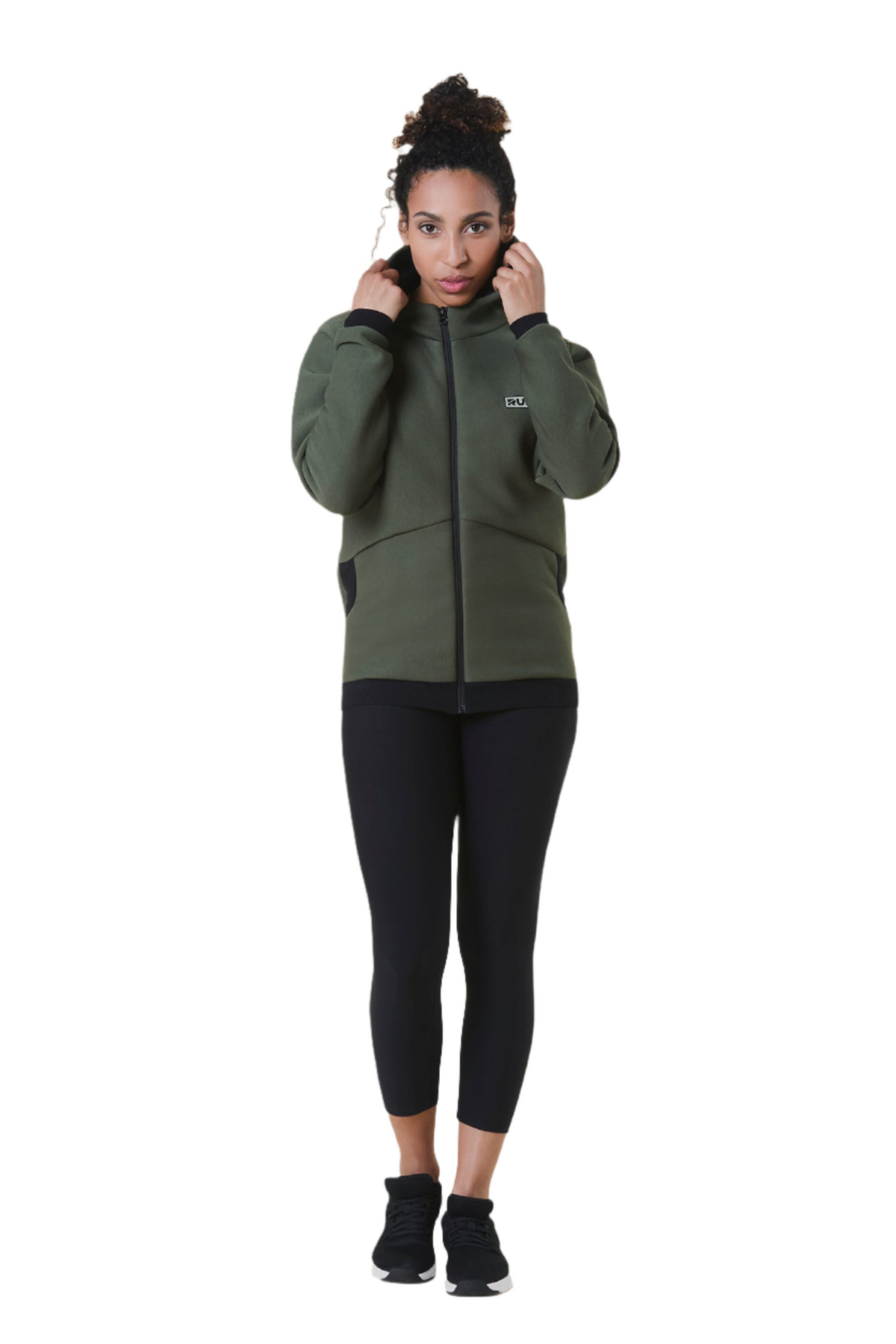 CRACK – Zip-Hoodie – Damen – Army Green
