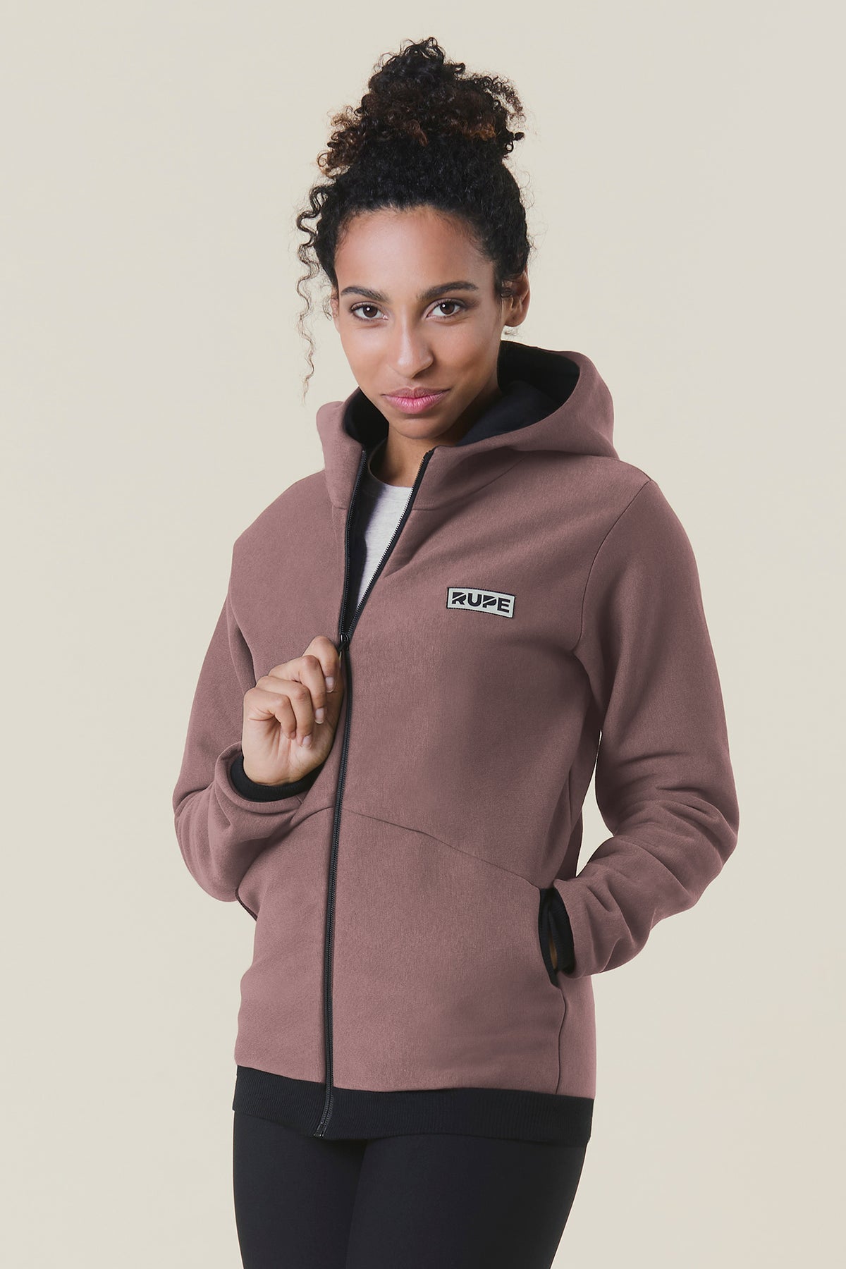 Kapuzenjacke mit Reißverschluss - Damen - Malve