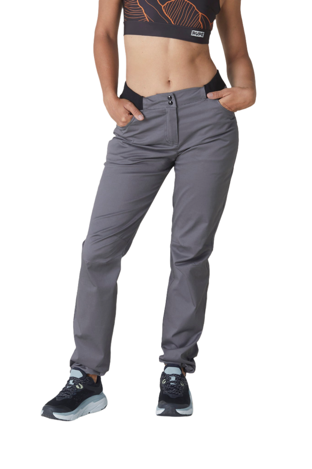 Kletterhose ANDE – grau, Damen, handgefertigt