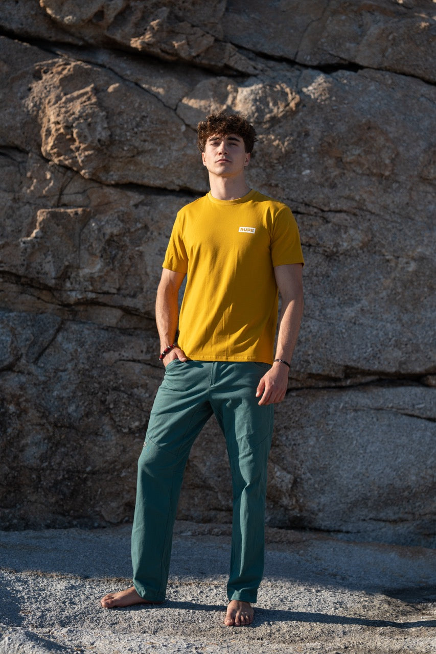 T-Shirt aus Baumwolle – Herren – Mustard